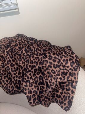 High-Waist Leopard Print Women’s Shorts - Brown